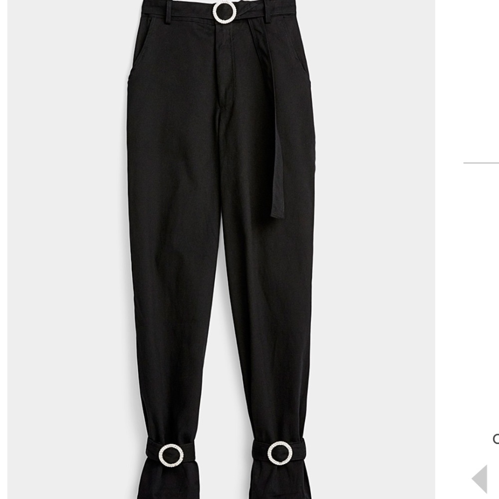 Hot & Delicious black diamond buckle pants NWT